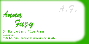anna fuzy business card
