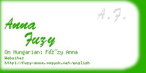 anna fuzy business card